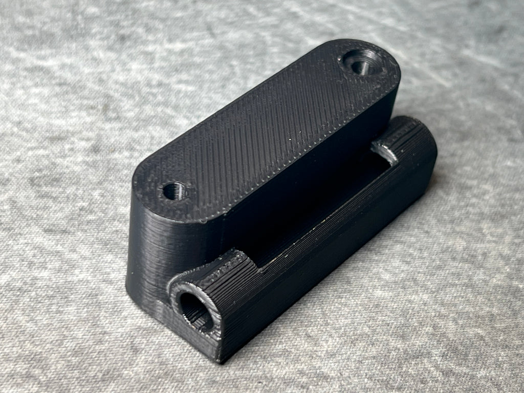 Bambu Lab P1S spacer for rear spool with PTFE routing hole