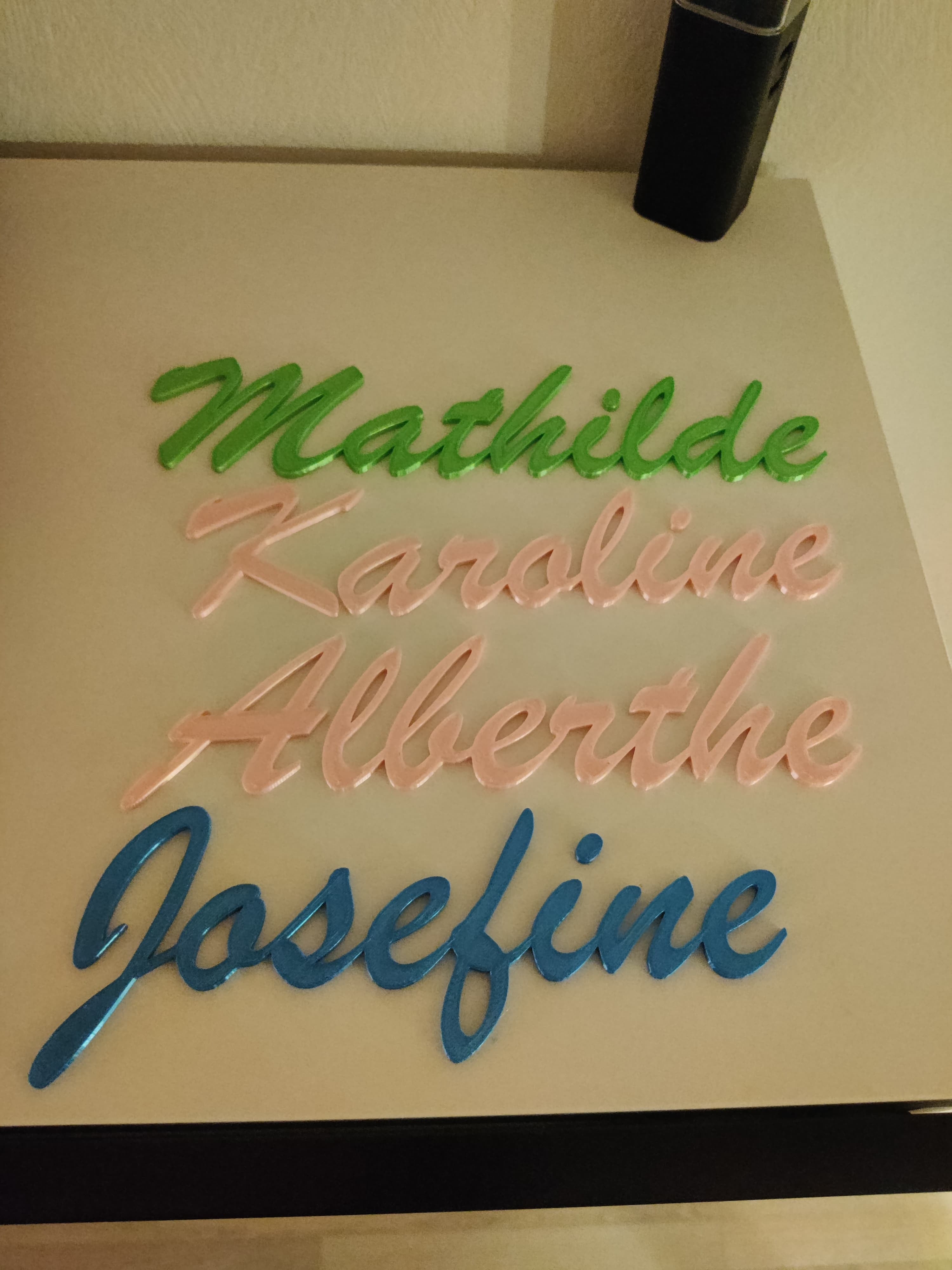 Name sign.