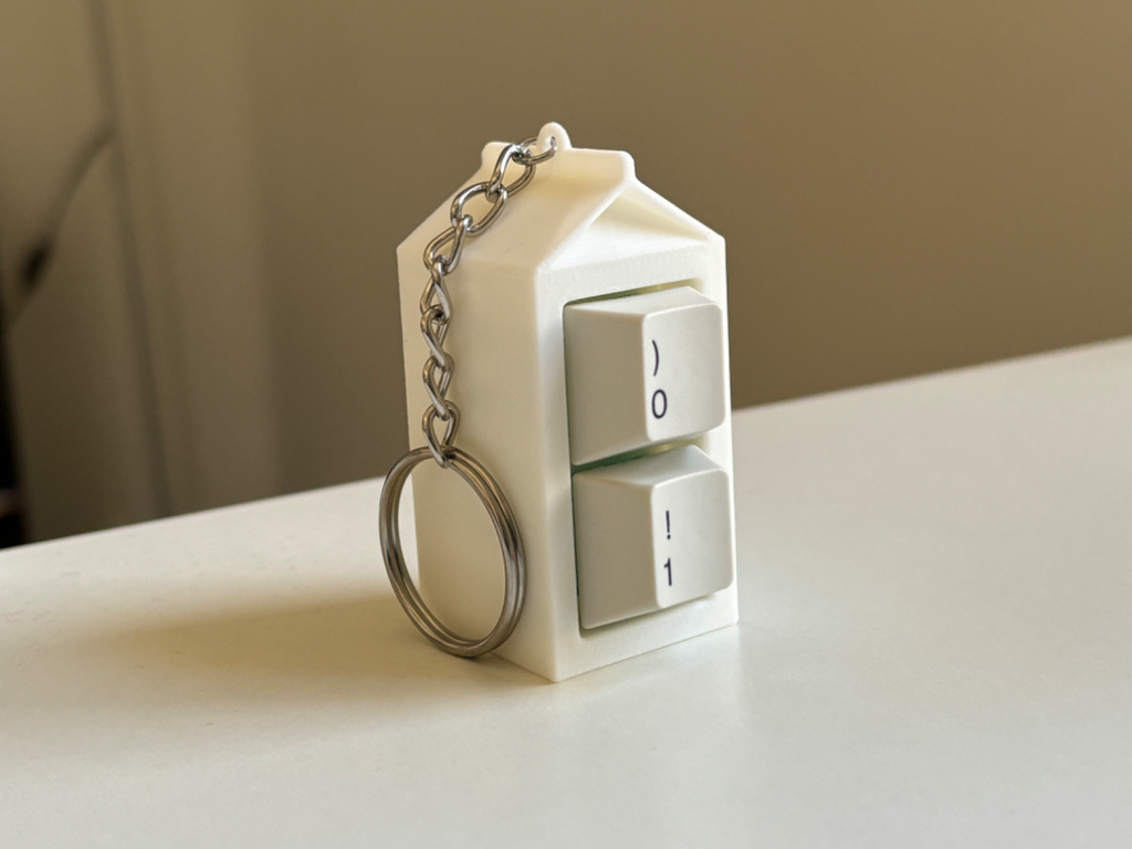 2% Milk Keyboard MX Switch Fidget Clicker Keychain