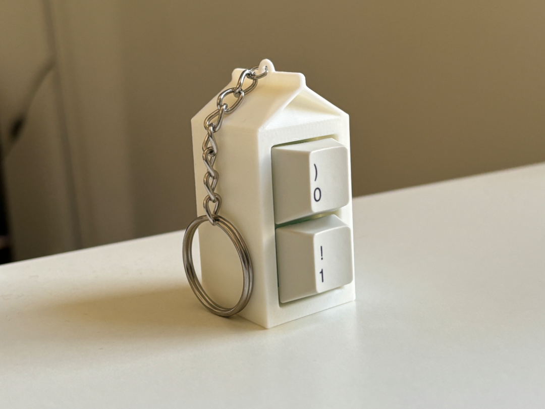 2% Milk Keyboard MX Switch Fidget Clicker Keychain