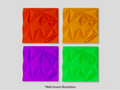 Wall decoration 22cmx22cm tiles (8.6inx8.6in)