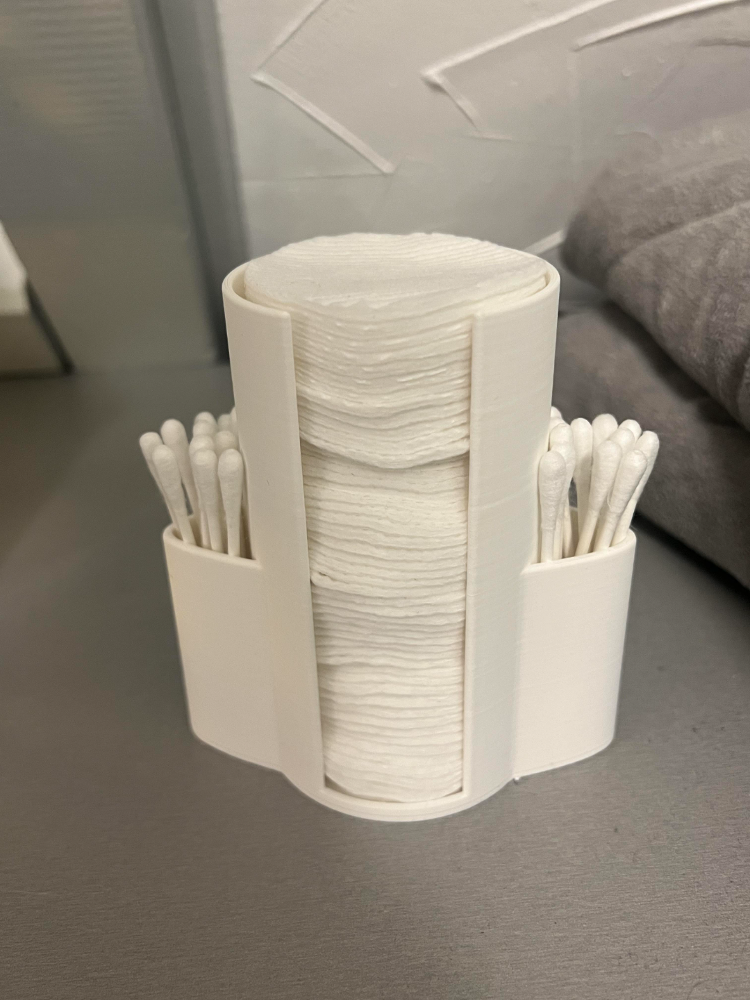 Holder for cotton pads and swabs