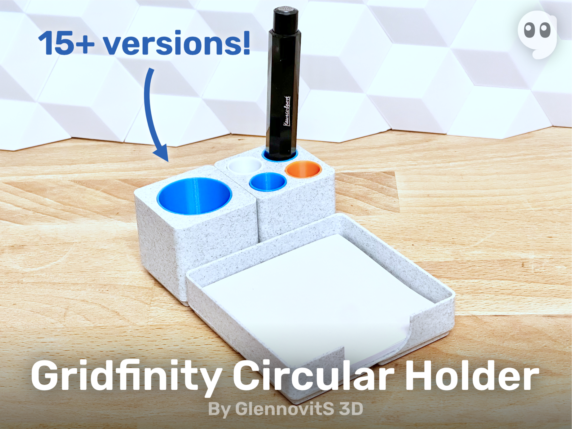 Gridfinity Circular Holder - Clean stand, easy use