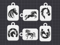 horses set silhouette keychains free commercial
