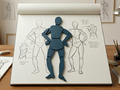 Maniquí articulado de cuerpo humano