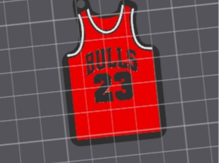 CHICAGO BULLS JERSEY KEYCHAIN