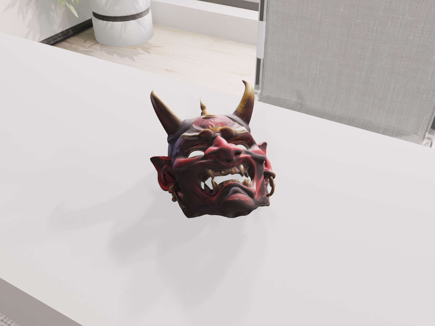 Oni Samurai Mask (Resizable) (Free To Use!)