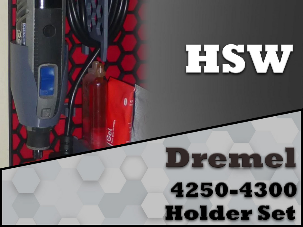 Dremel 4250-4300 Holder with separate cable rack for Honeycomb Wall