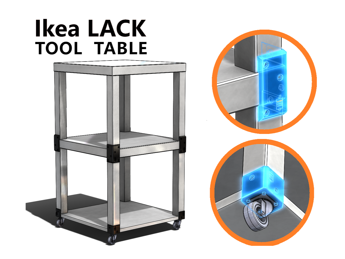 Ikea LACK Tool Table