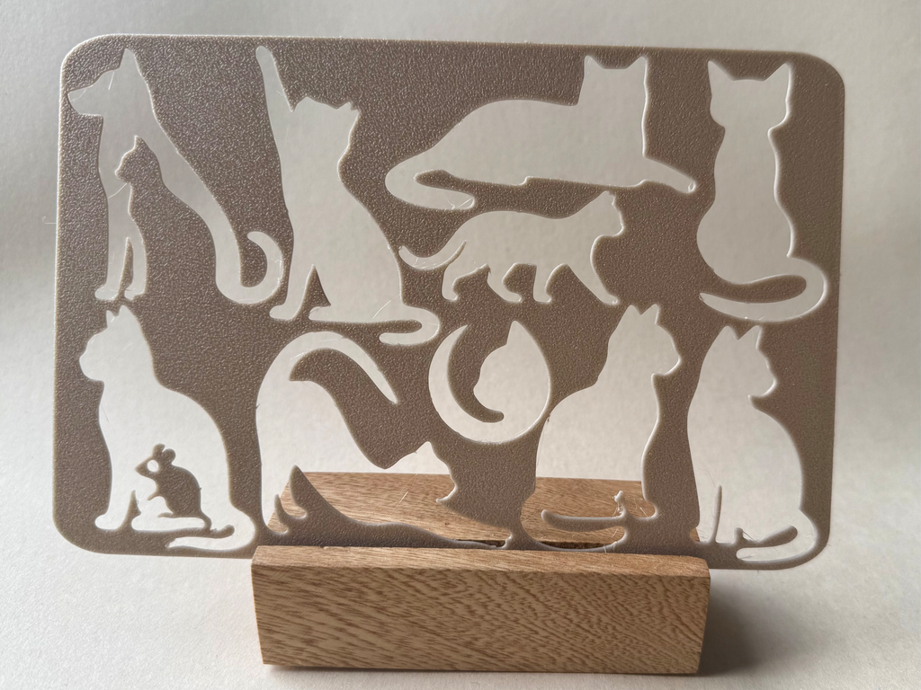 Cat Silhouette Stencil