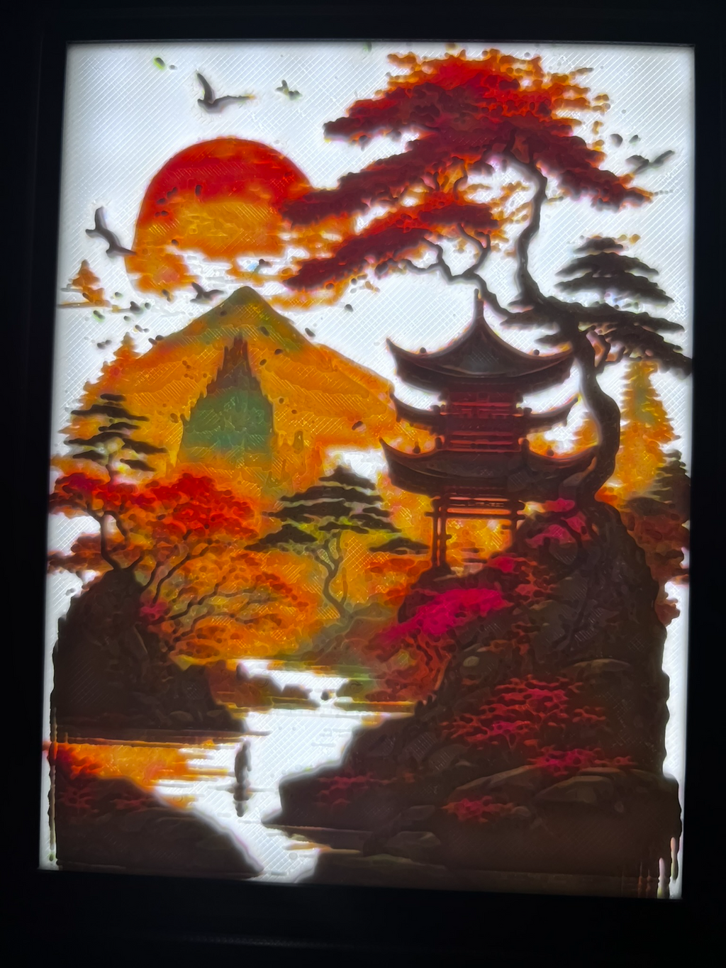 litophane landscape Japan 144x108 mm
