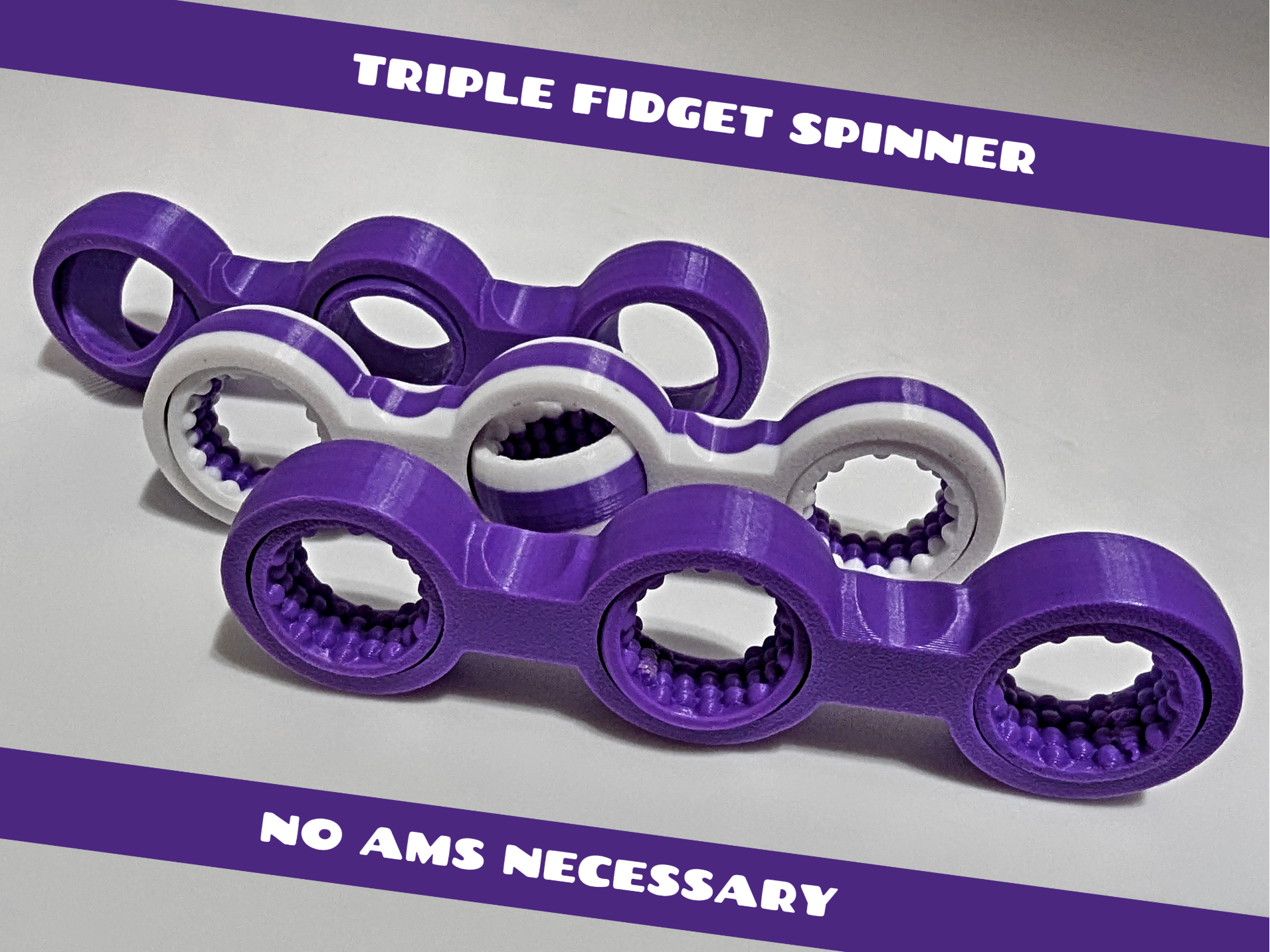 Triple Spinner Fidget Toy