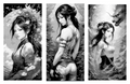 Asian High Fantasy Princess Bookmarks set of 3 - Hueforge