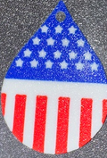 4th July Teardrop Flag Earring