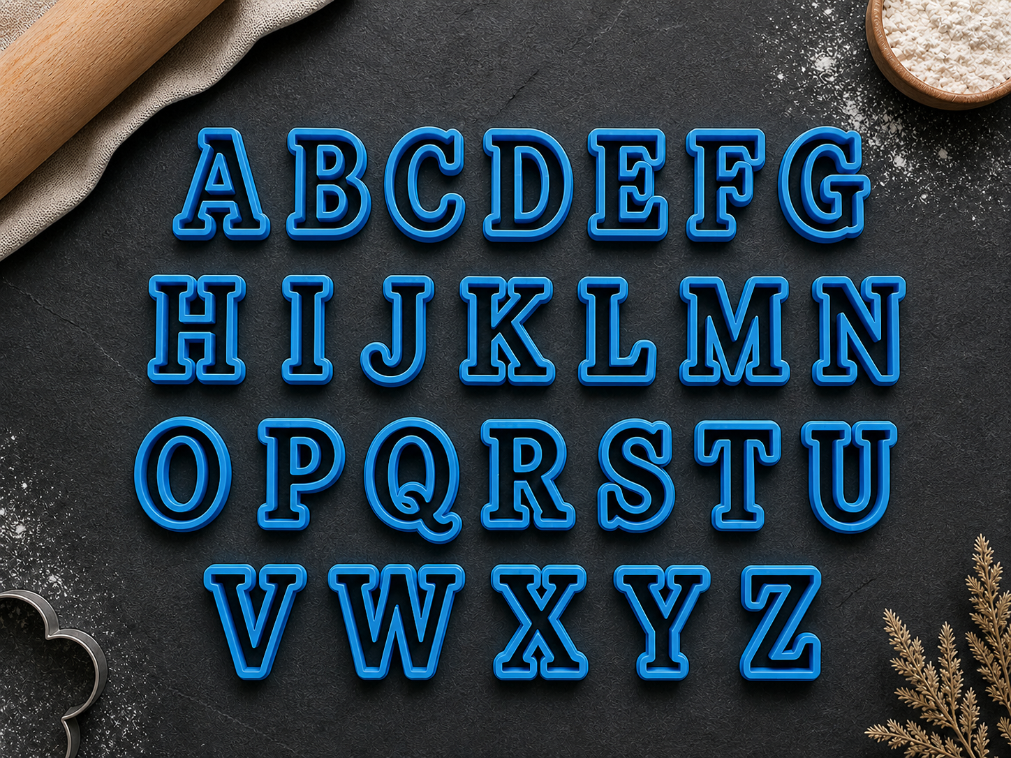 Cortador Alfabeto Font Clarendon Bold
