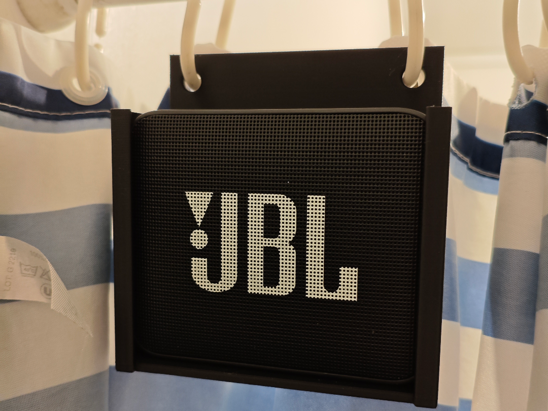 support enceinte JBL go 2+ pour tringle douche