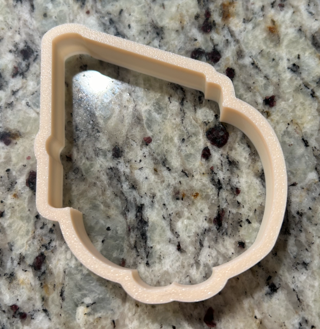Back to School Apple Cookie Cutter with Flag
