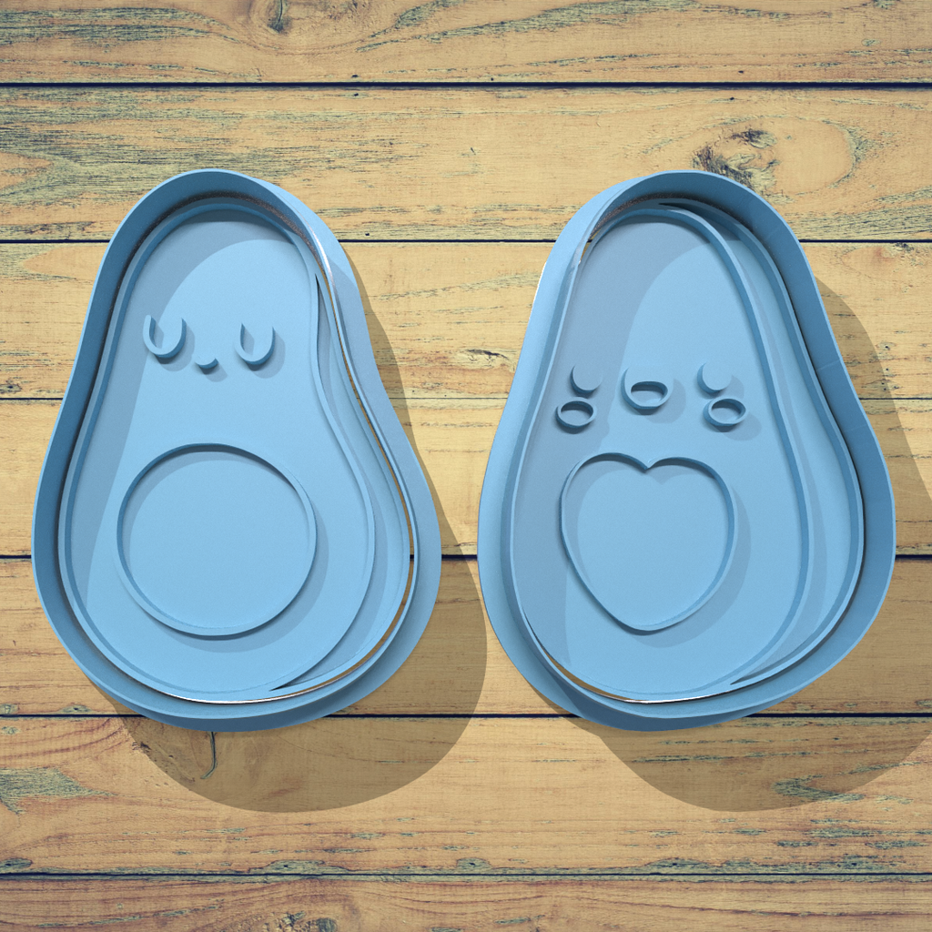 Cute Avocado Cookie Cutter Set