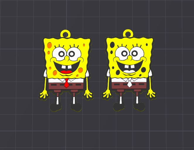 spongebob keychain (free for commercial use)
