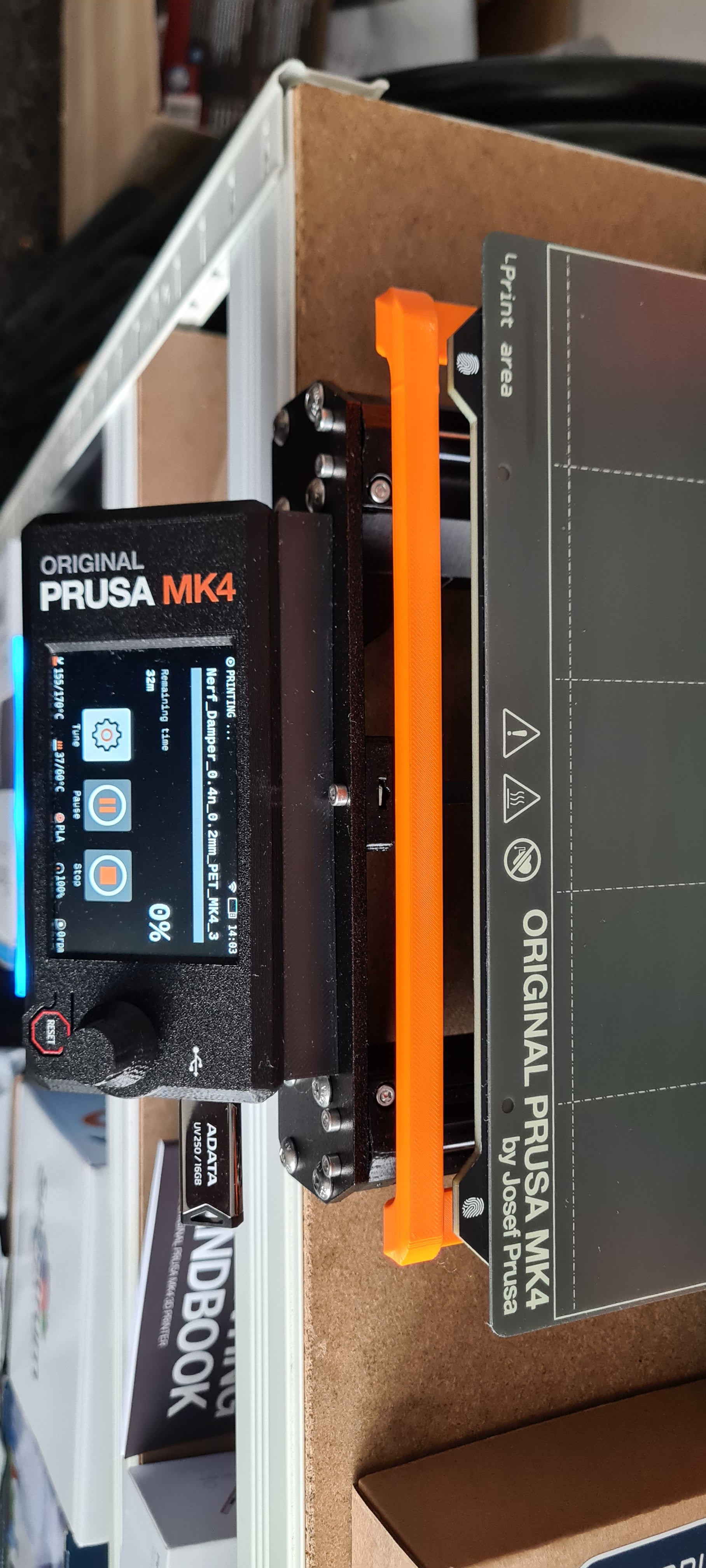 Prusa MK4 bed handle