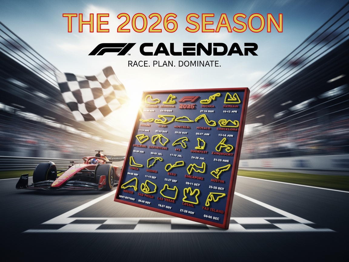 F1 2026 Calendar – 3D Printed Display