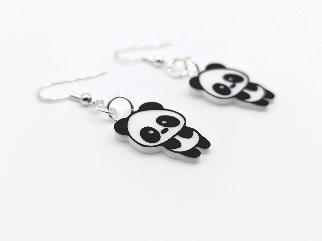 Cute Tiny Panda Earrings - Panda 5 by Amanda Roos