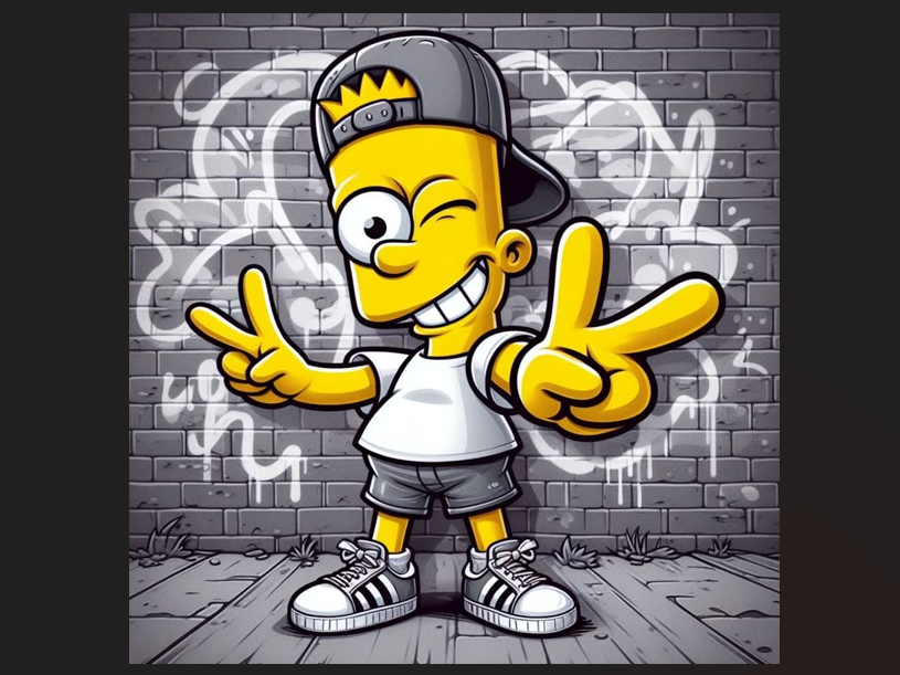 Hueforge Bart Simpson