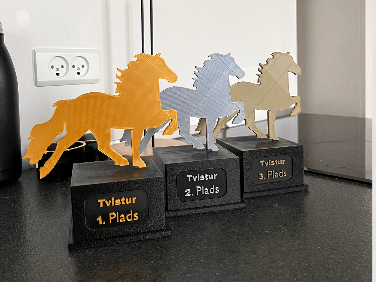 Square trophy with nameplate
