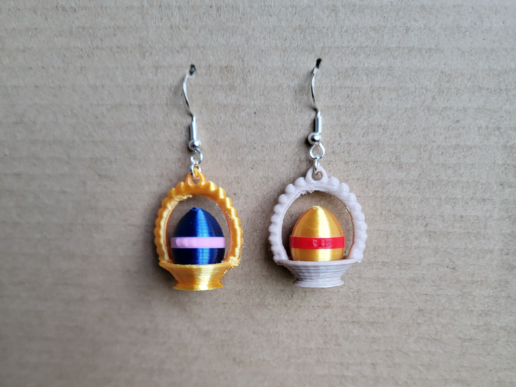 Easter basket earrings