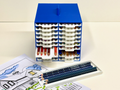 Colored pencils box with drawers