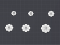 Flower shaped Buttons