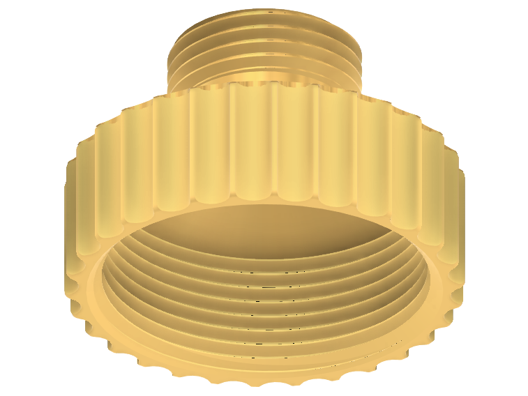 1-1/2" female NPT to 3/4" male garden hose adapter