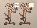 Multicolor Wile E. Coyote with Sign Magnet