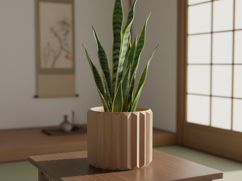 Geometric Column Planter