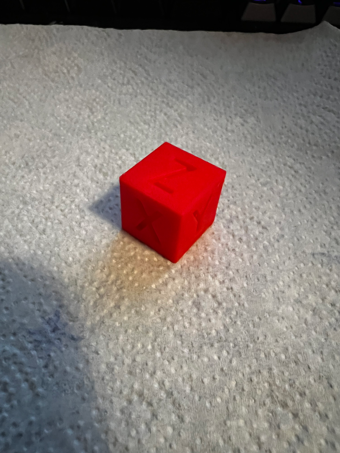 Test Cube xyz Calibration
