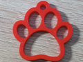 Dog footprint keychain