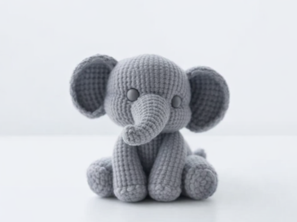 Knitted elephant