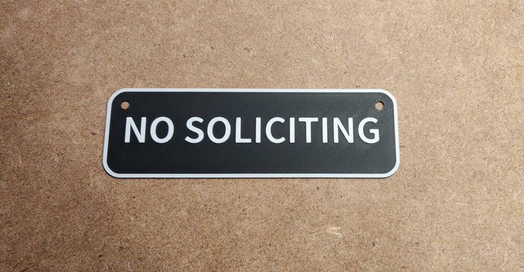No Soliciting Sign