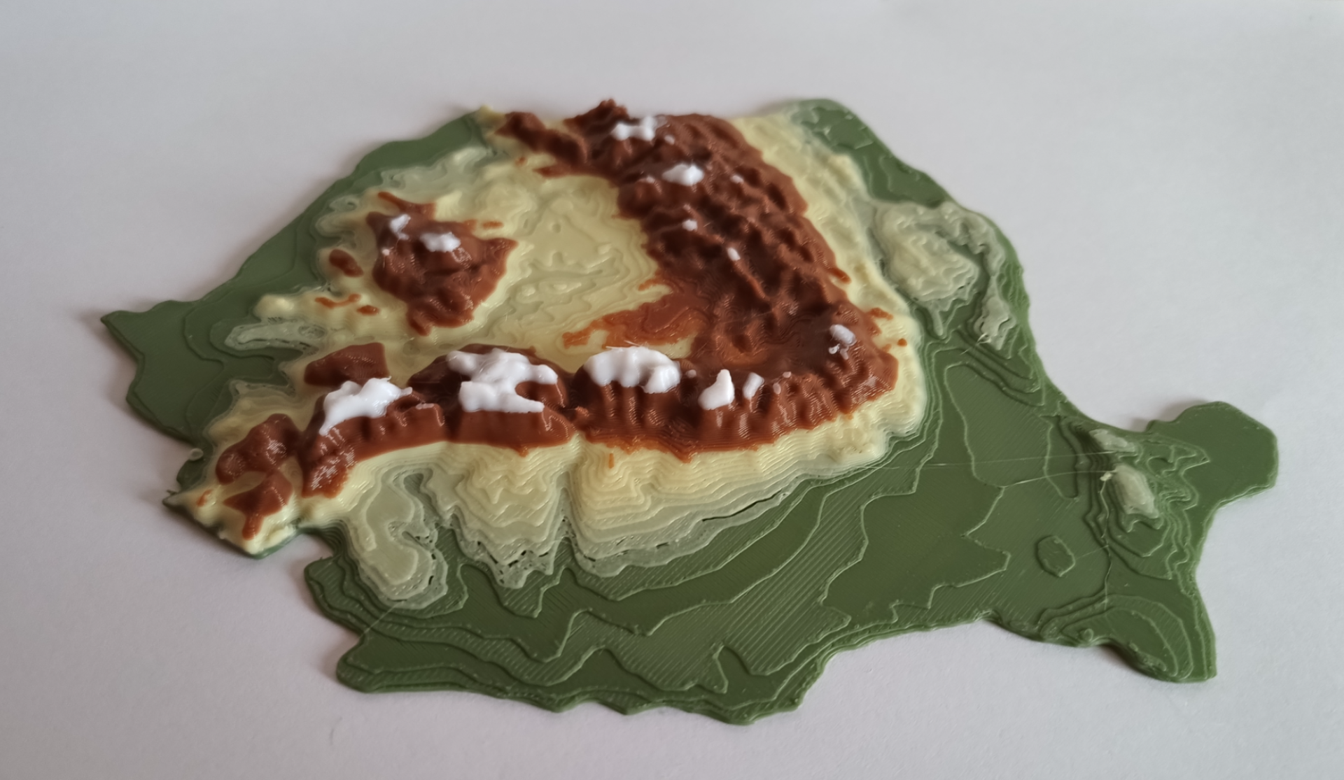 Terrain Map - Colored - Romania - No AMS Nedded