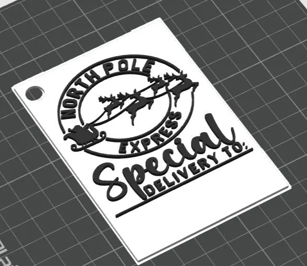 North Pole Express Gift Tag