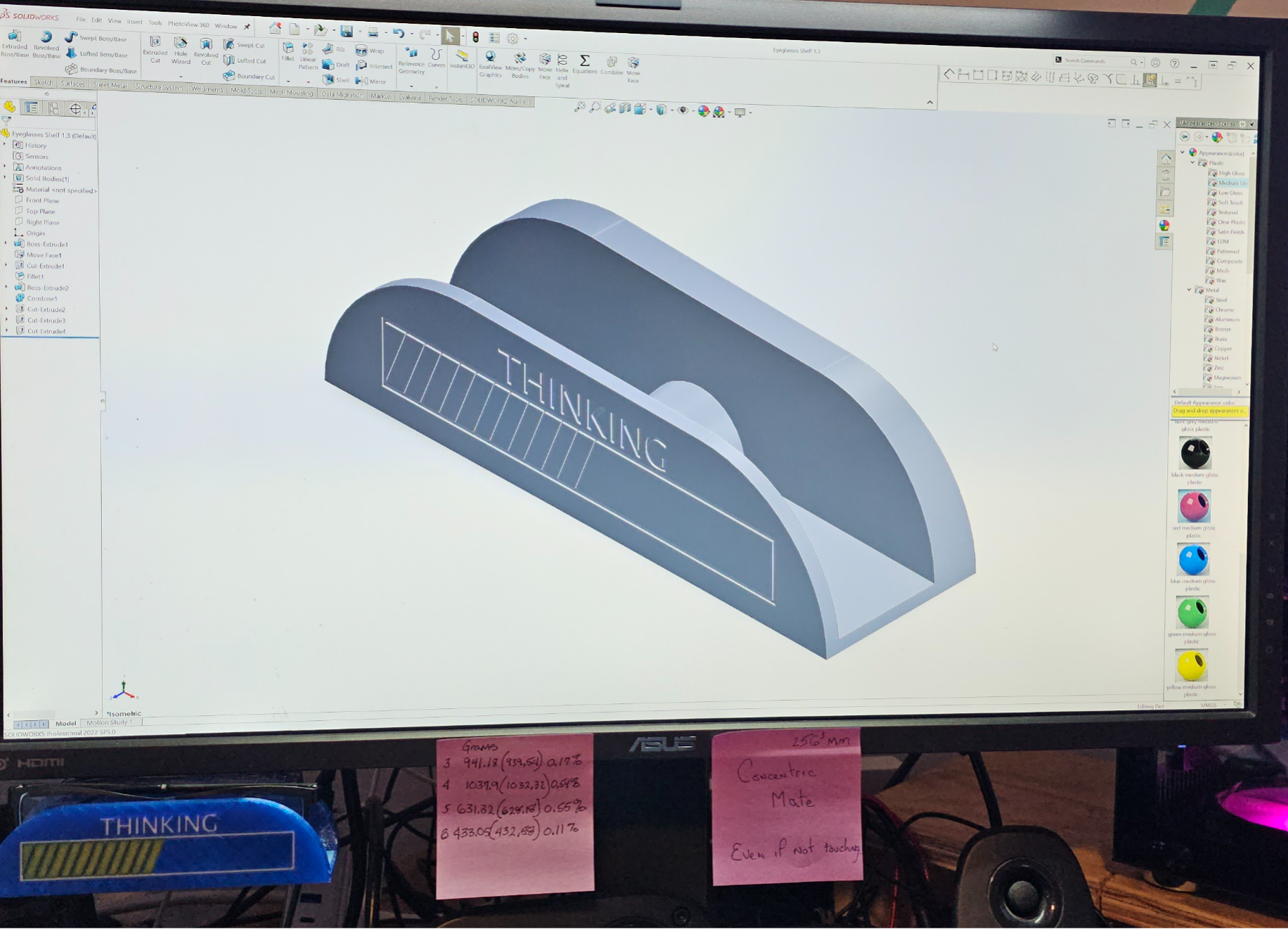Monitor Eyeglass Shelf
