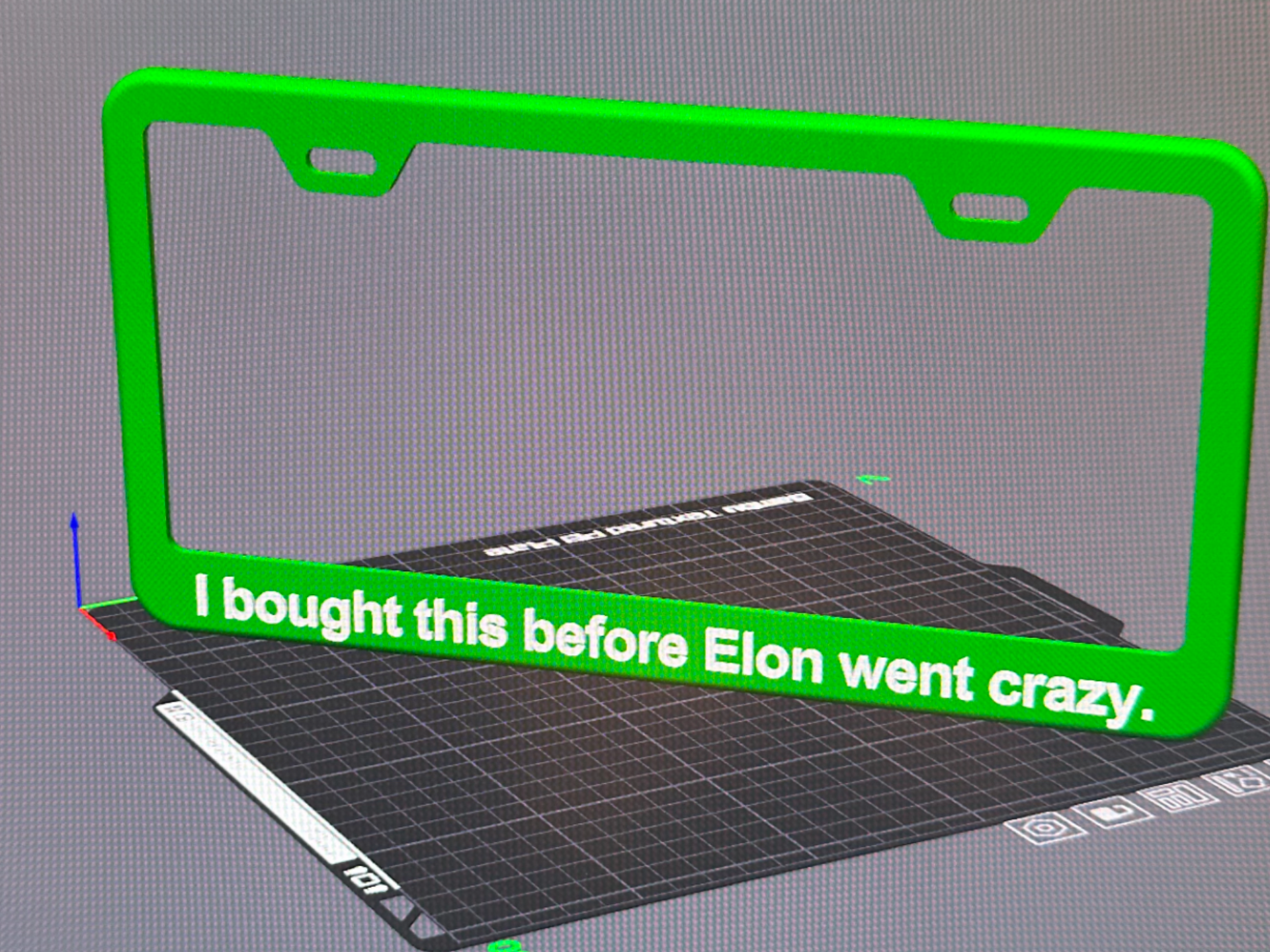 Tesla license plate frame