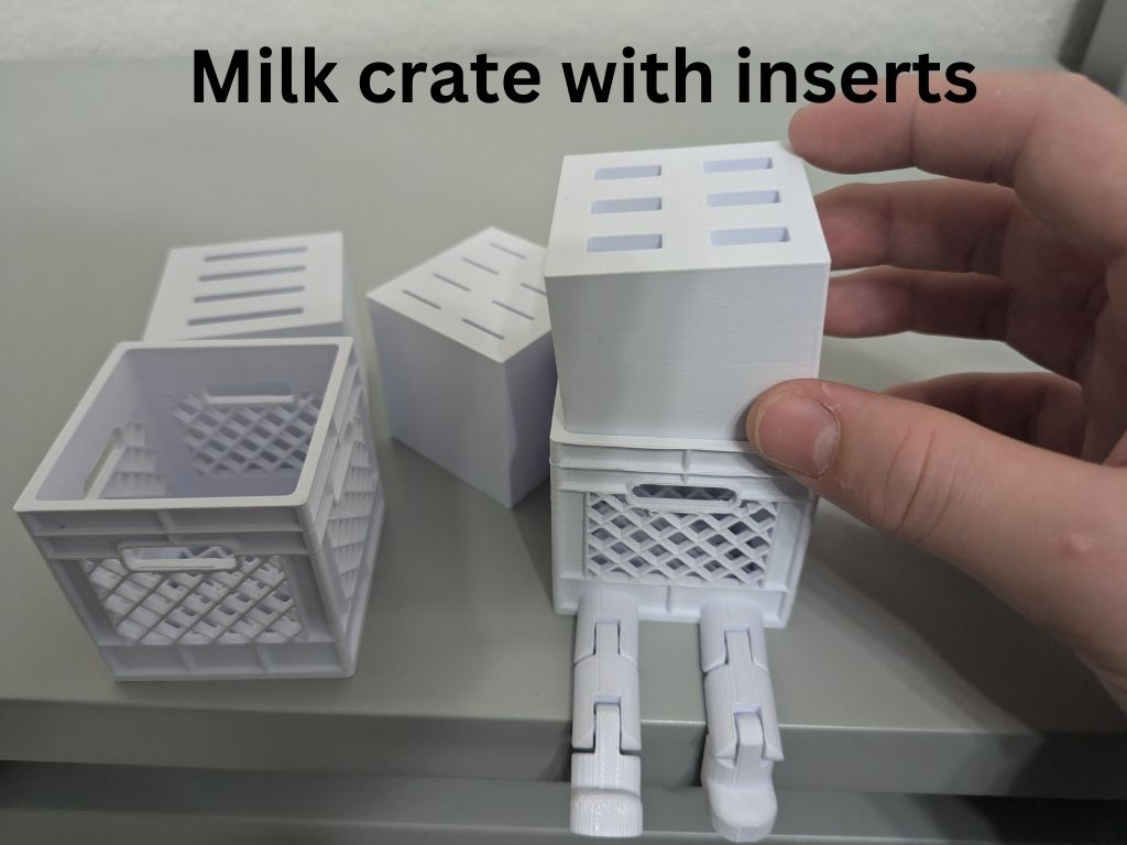 Milk crate with inserts( USB,microSD, SD Sellable)