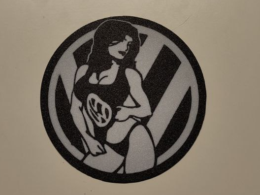 VW girl coaster or wall art