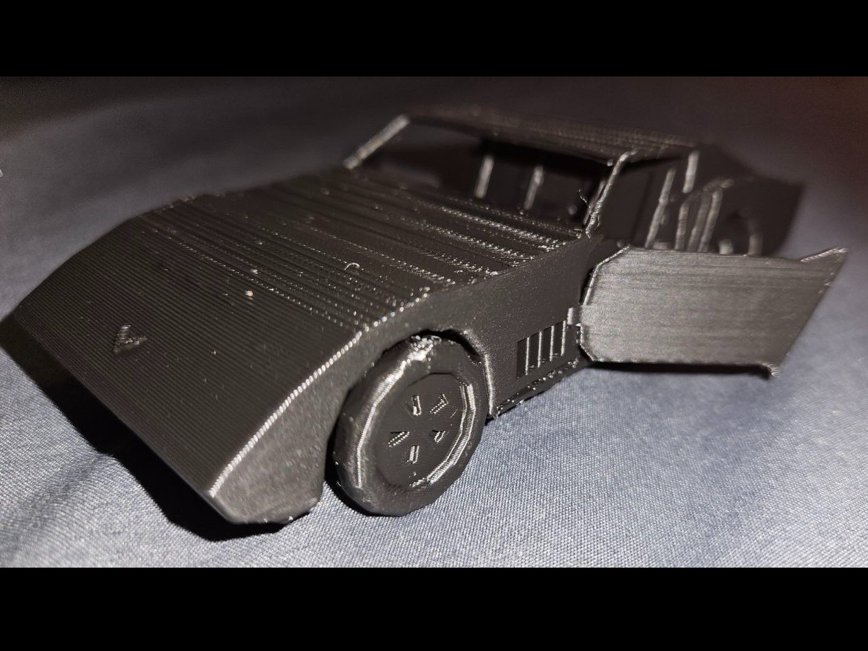 Car with movable tires and doors (Print-in-Place)