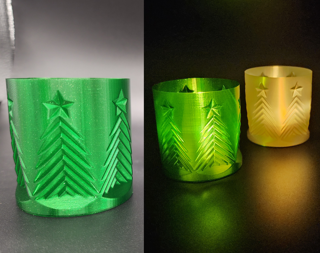 Christmas Tree w/Star Votive Holder - Vase Mode