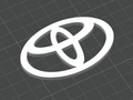Toyota Emblem Logo - 3D Printed (No Text)
