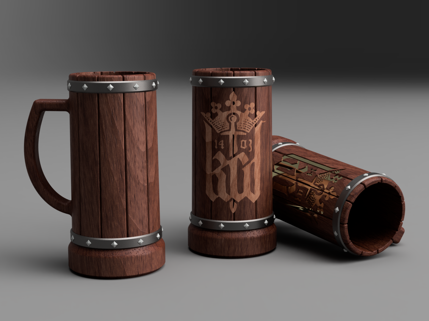Can Holder – wooden barrel style and KCD logo