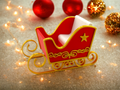 CHRISTMAS SANTA'S SLEIGH - NO SUPPORTS NEEDED - COMMERCIAL LICENSE