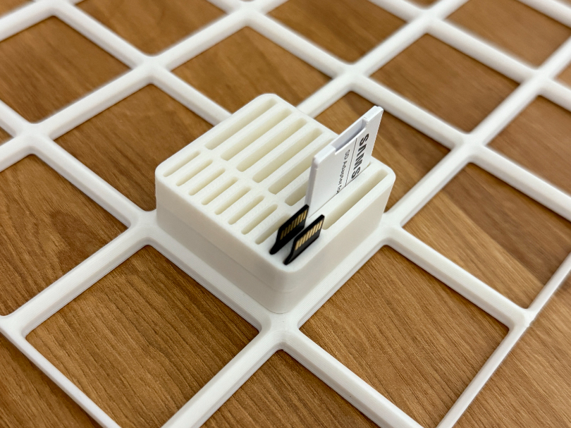 Gridfinity 1x1x3 MicroSD/SD